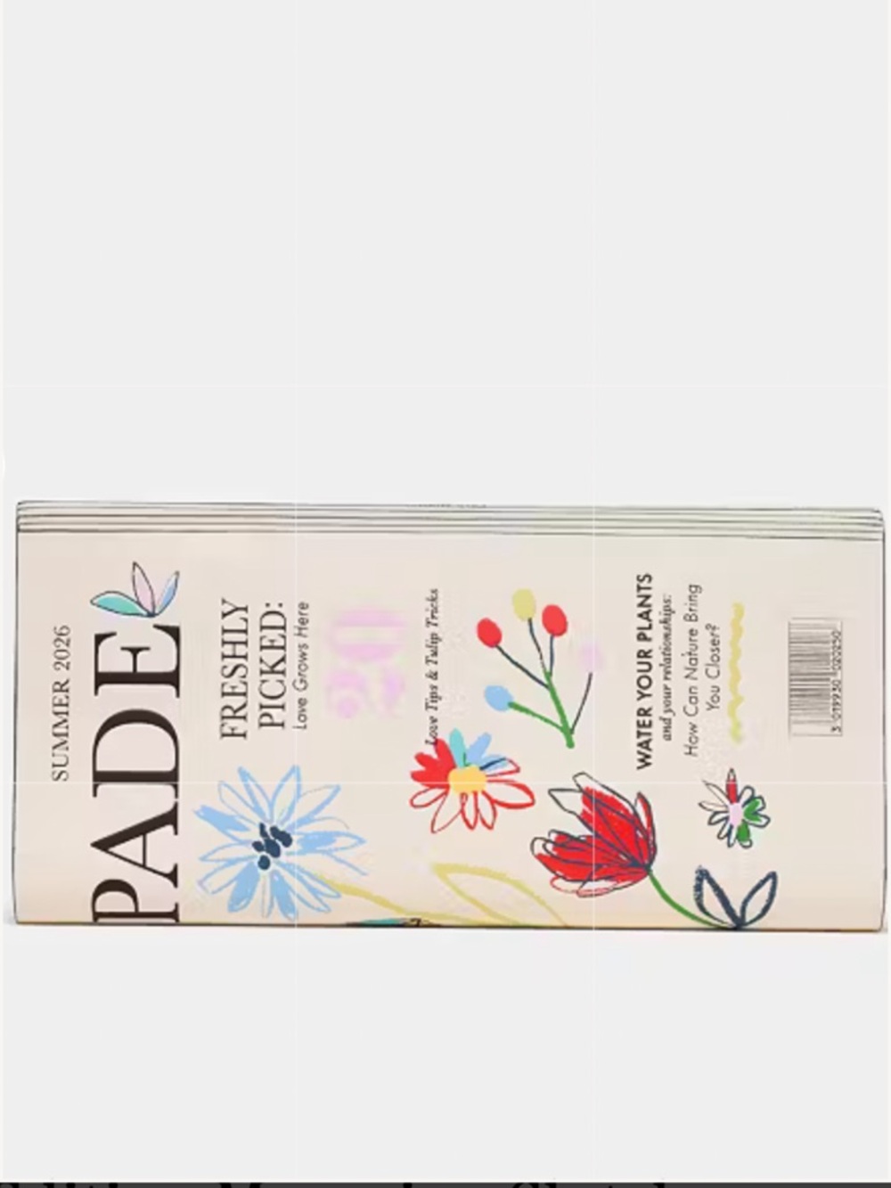 πKate Spade Floral Magazine Clutch β Cream with Multicolor Blooms π - Picture 6 of 16